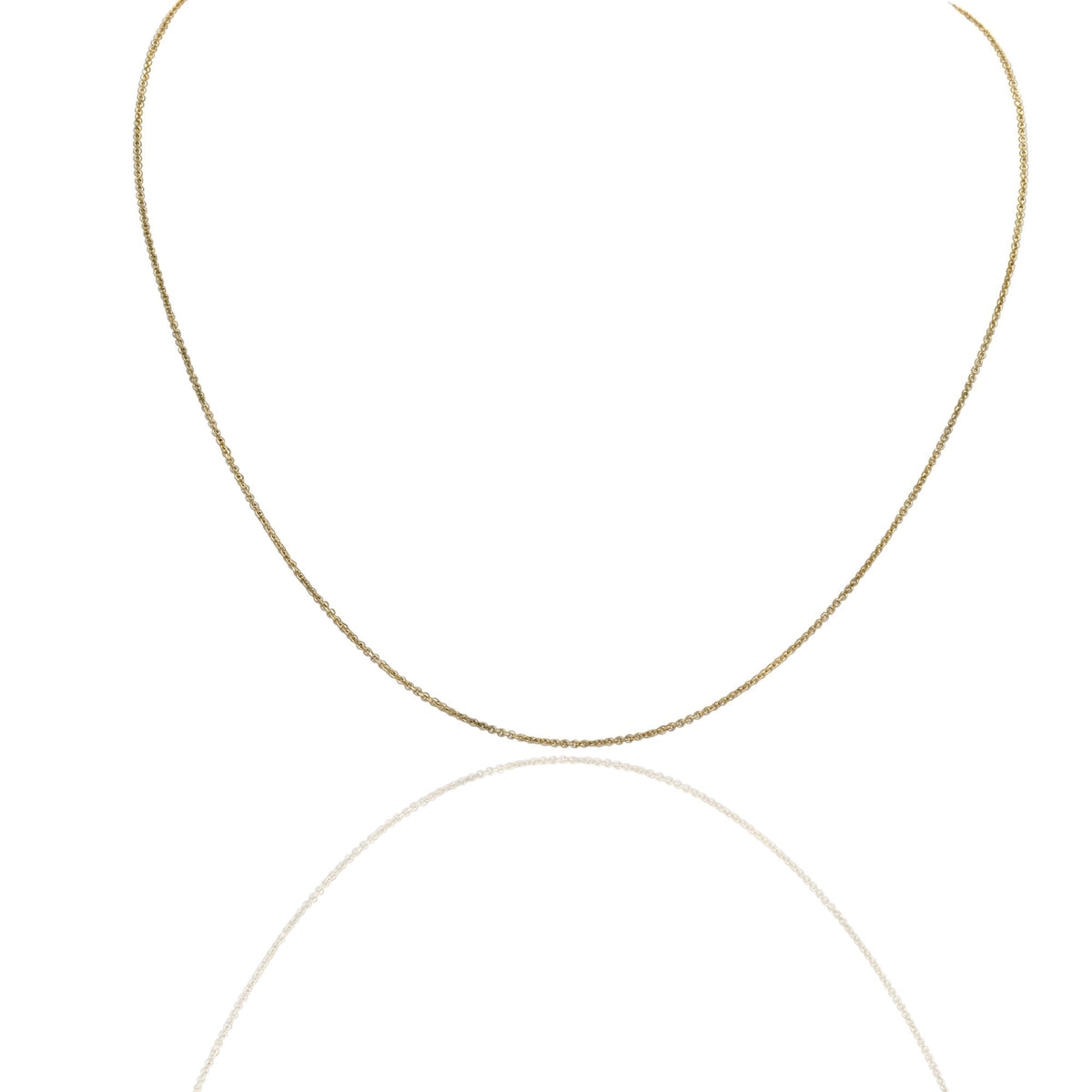 Collana Oro Giallo Oro 18 carati Catenina A Maglia Rolo' Solo Oro cm.60