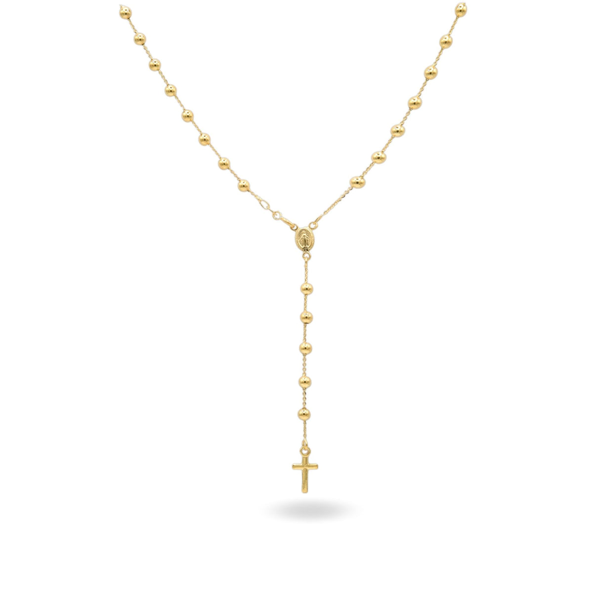 Collana Oro Giallo Oro 18 carati Rosario Modello Pendente Solo Oro