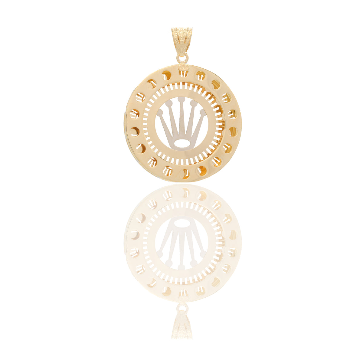 CIONDOLO TONDO CON CORONA