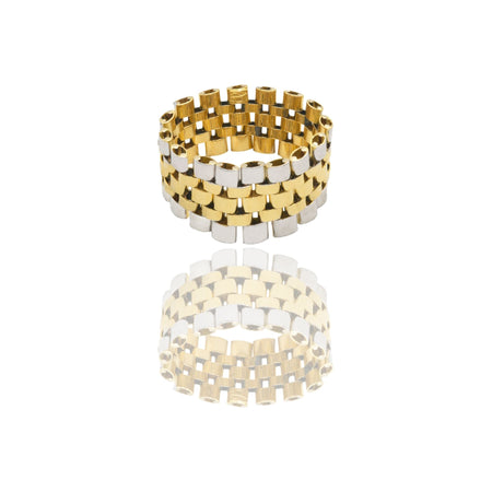 Anelli Oro Giallo Oro Bianco Oro 18 carati Giubile' Morbido Solo Oro spessore maglie 10,5 mm