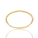 Bracciale Oro Giallo Oro Bianco Oro 18 carati Targhe Alternate E Maglie Solo Oro