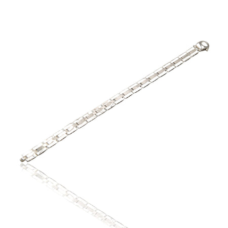 Bracciale Oro Bianco Oro 18 carati Maglie cinturino Solo Oro cm. 21,5