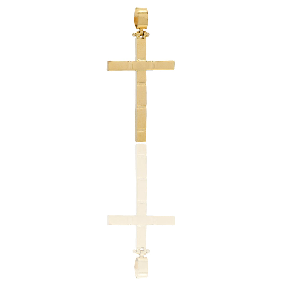 Ciondoli Oro Giallo Oro 18 carati Croce lucida Solo oro 4cm x 2cm