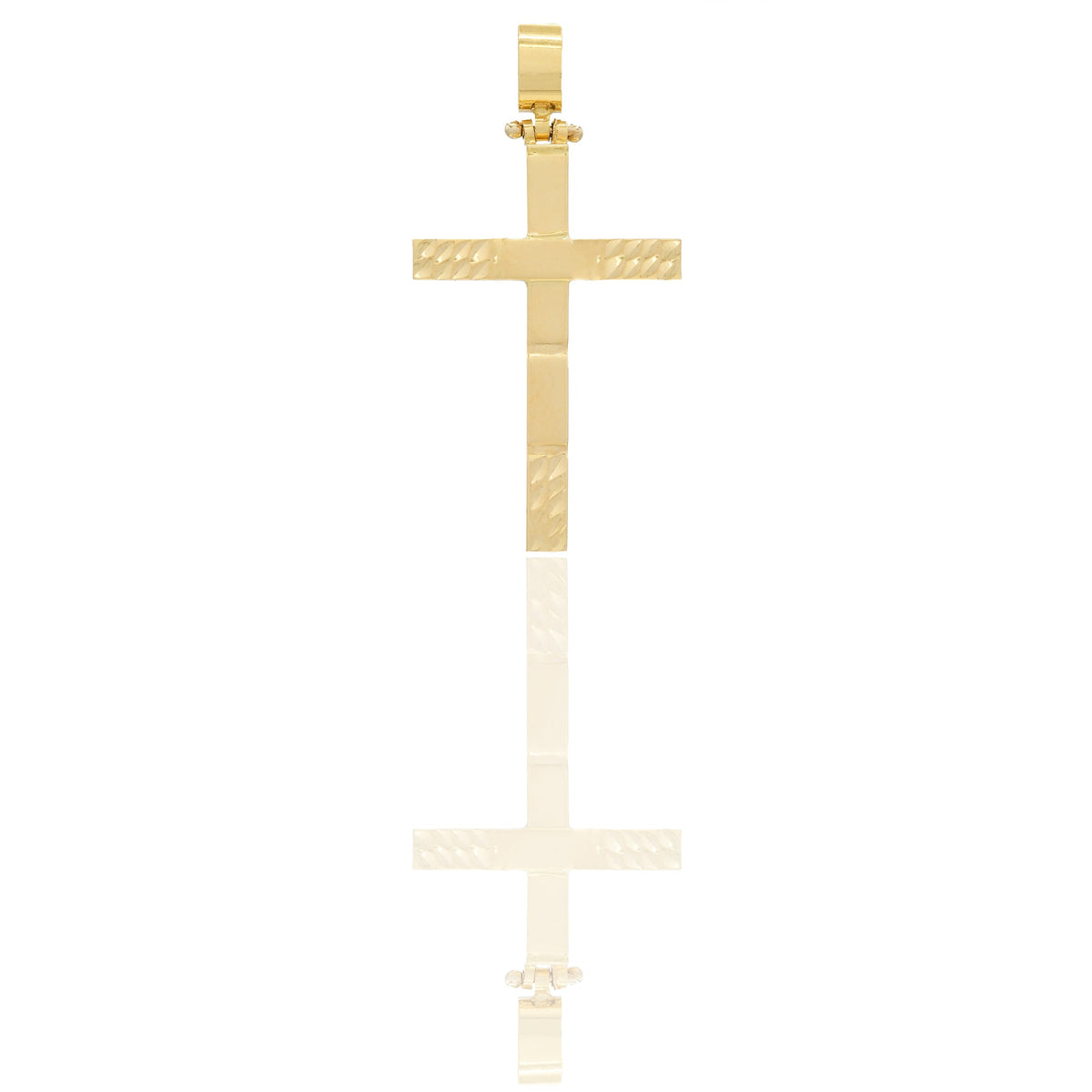 Ciondoli Oro Giallo Oro 18 carati Croce con Cristo diamantata Solo oro 3,6cm x 1,9 cm