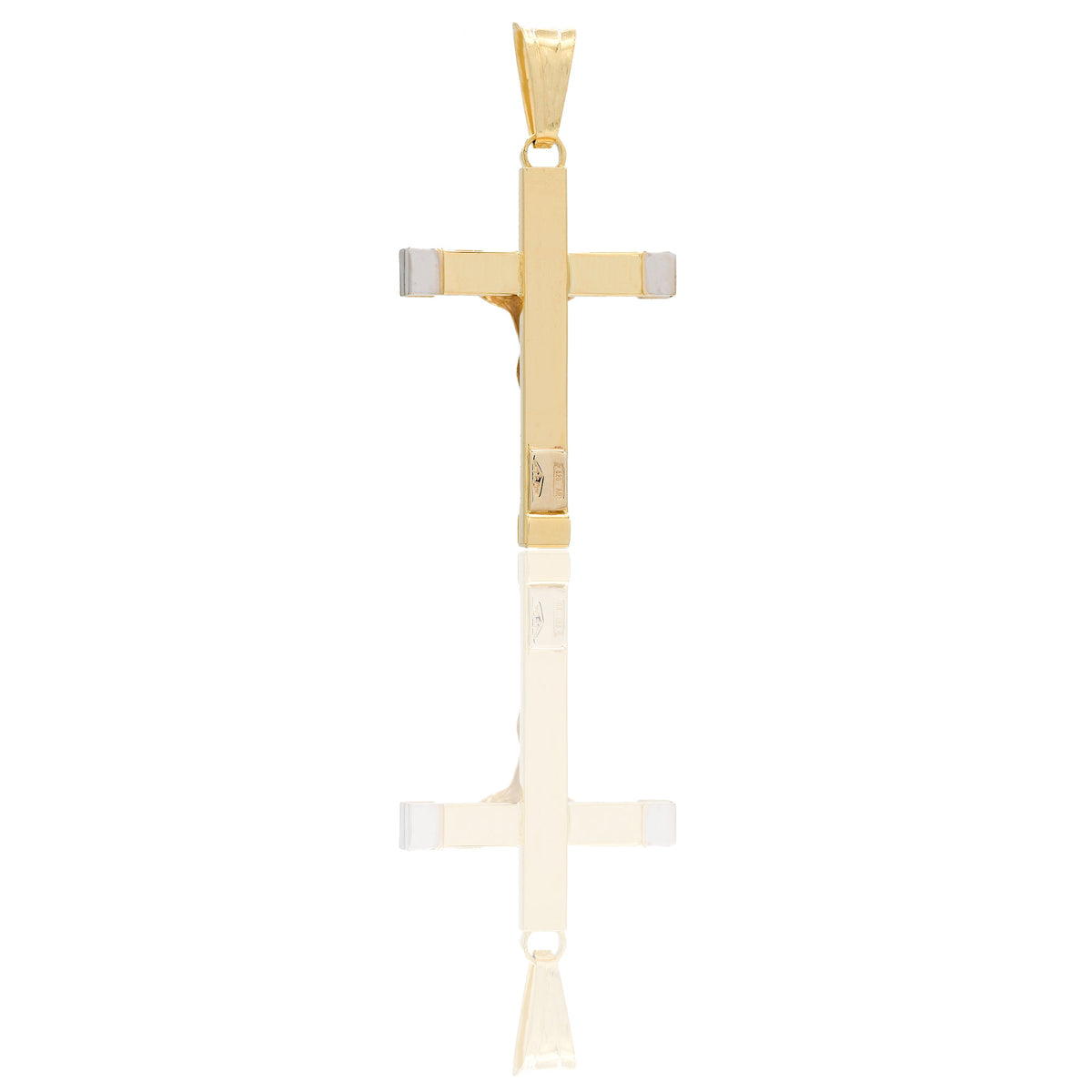 CIONDOLO CROCE CON CRISTO LISCIA