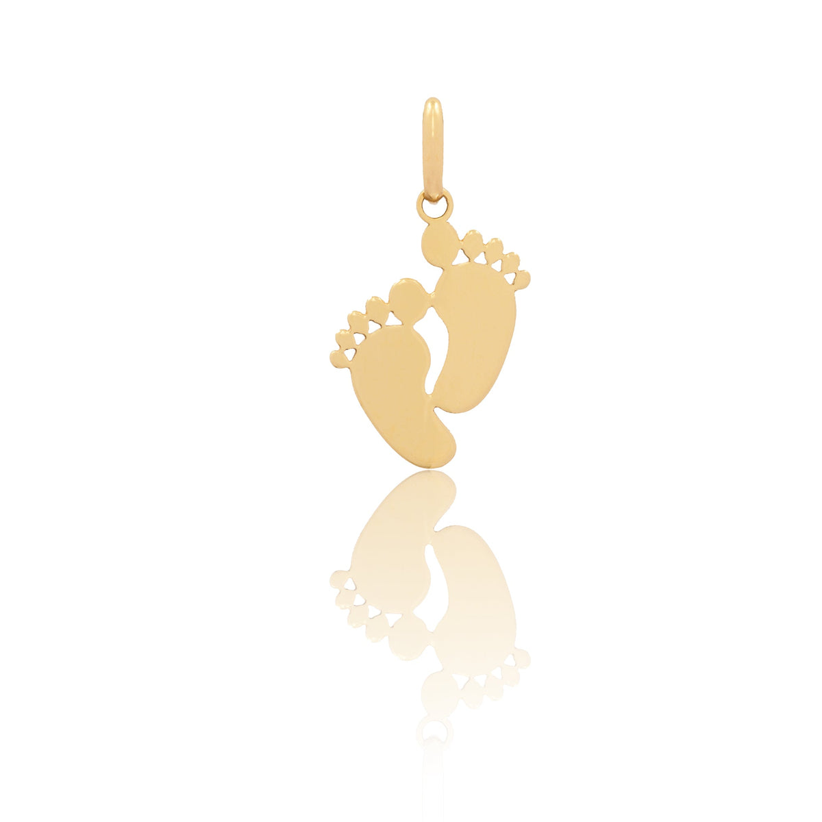 Ciondolo Oro Giallo Oro 18 carati Due Piedini Solo Oro cm.1,8
