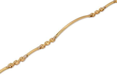 Bracciale Oro Giallo Oro 18 carati Targhetta Sottile Solo Oro
