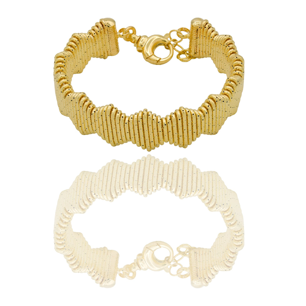 Bracciali Oro Giallo Sfaccettata, Sfere  Solo Oro spessore 18 mm