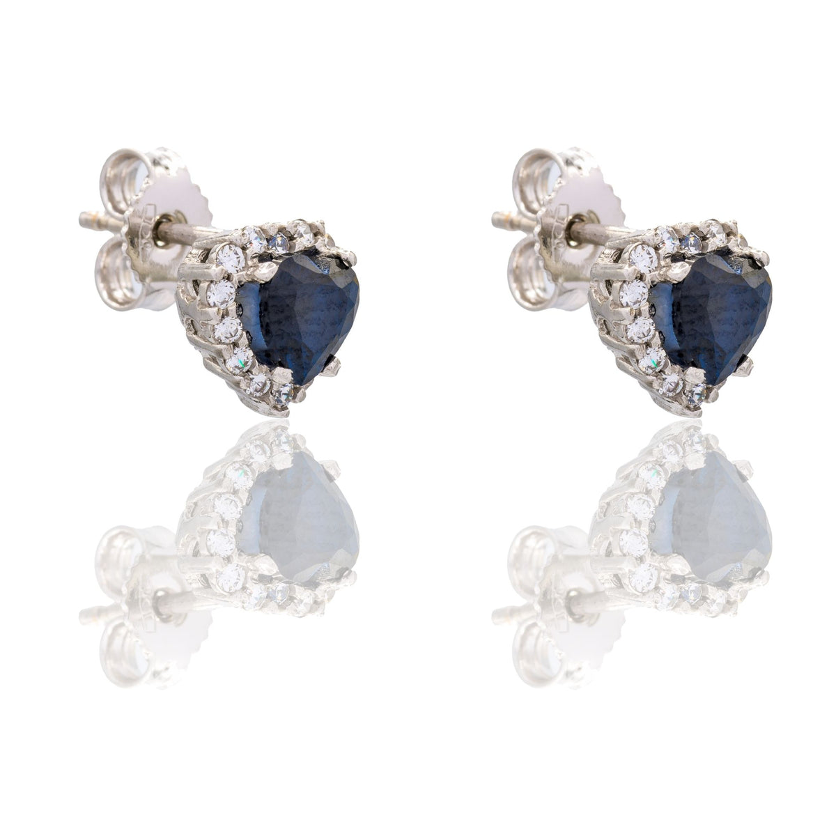 ORECCHINI DONNA CUORE CON CONTORNO