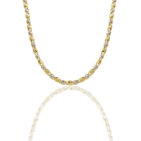 Collana Oro Giallo Oro 18 carati Catena Piatta Solo Oro cm.50
