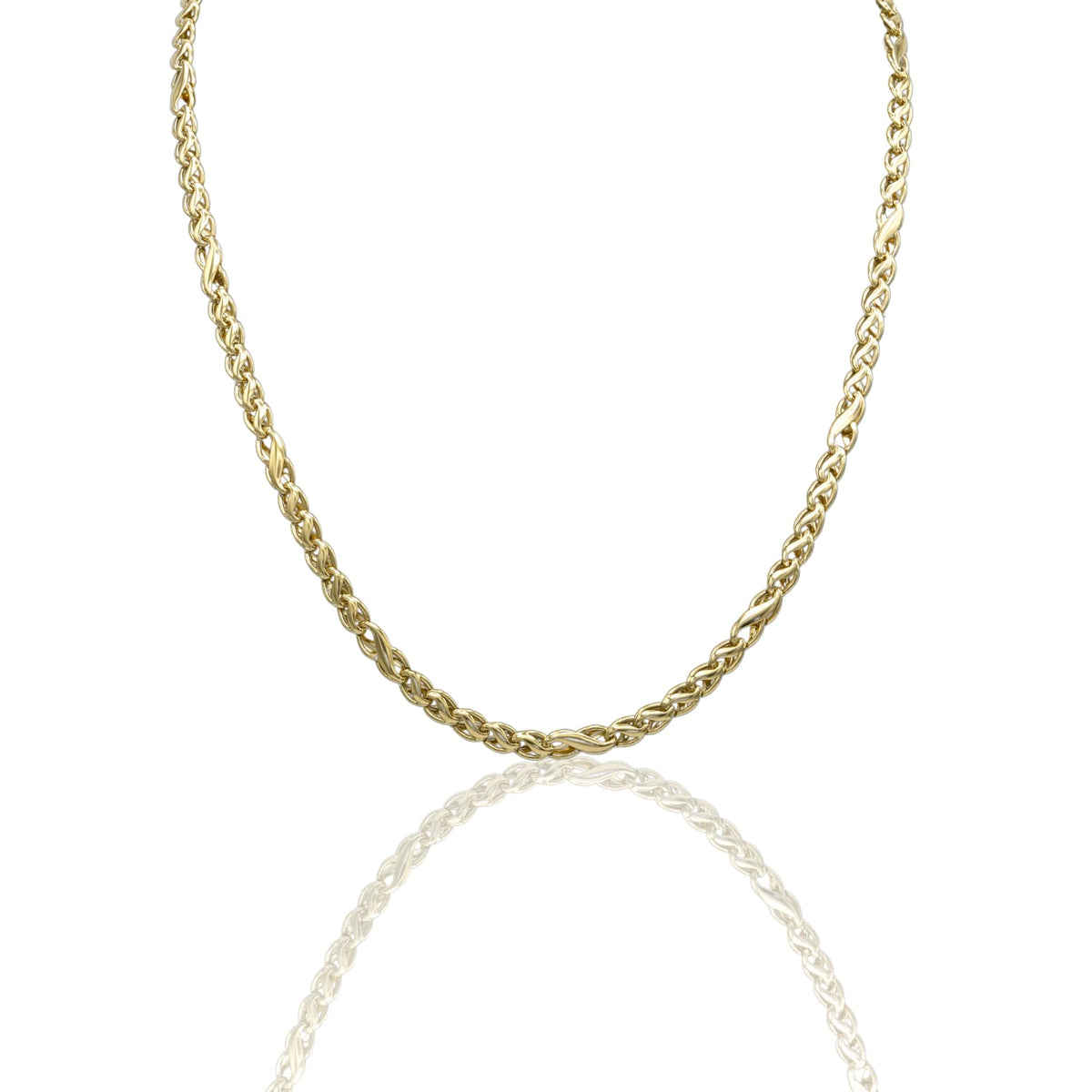 Collana Oro Giallo Oro 18 carati Catena Piatta Solo Oro cm.50