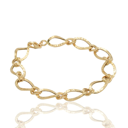 Bracciale Oro Giallo Oro 18 carati Catena Ovali Solo Oro
