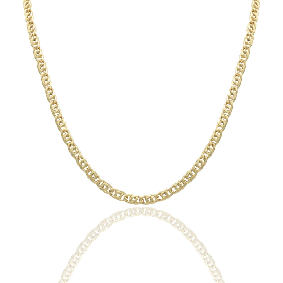 Collana Oro Giallo Oro 18 carati Catena Piatta Solo Oro