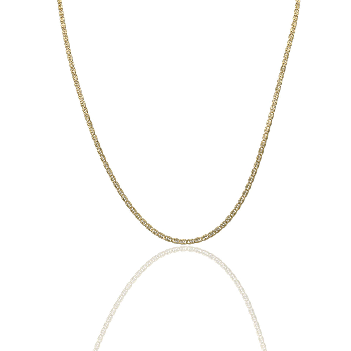 Collana Oro Giallo Oro 18 carati Catena Piatta Solo Oro
