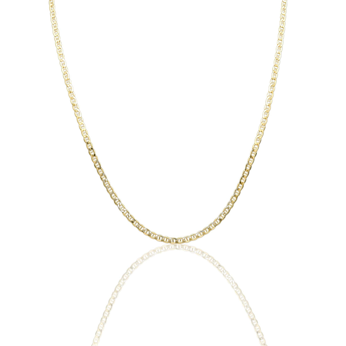 Collana Oro Giallo Oro 18 carati Catena Maglia Marinara Solo Oro cm.50