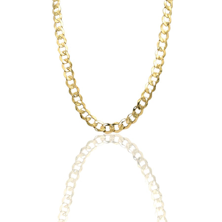 Collana Oro Giallo Oro 18 carati Groumette Piatta Solo Oro cm.50 spess. 10 mm