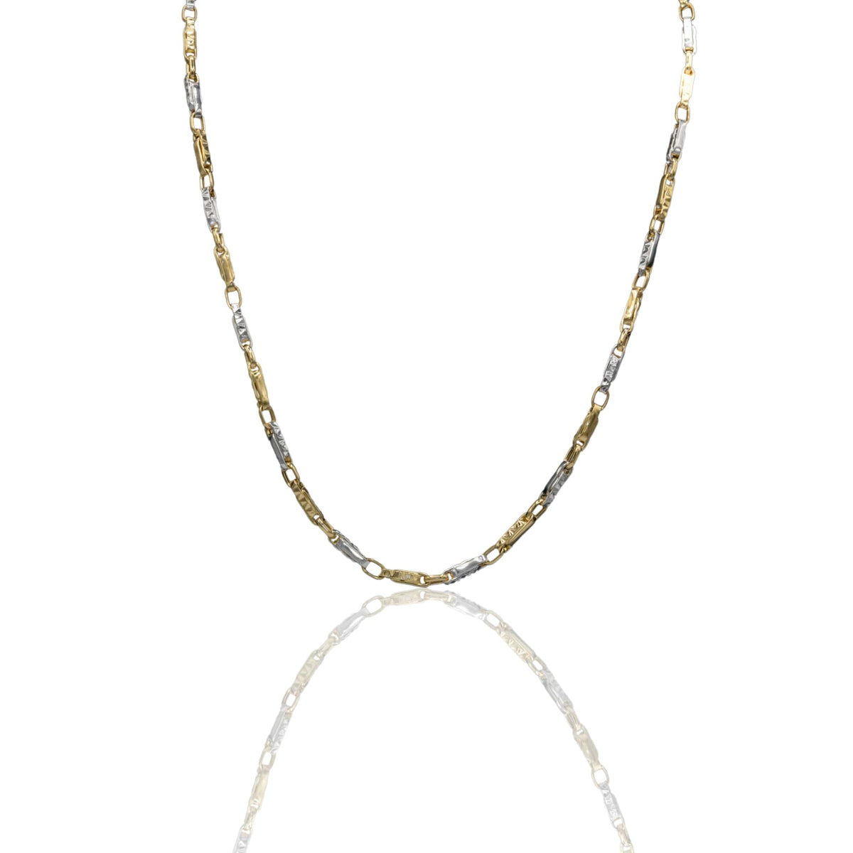 Collana Oro Giallo Oro Bianco Oro 18 carati  Girocollo  Solo Oro