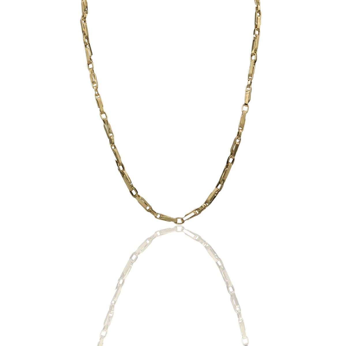 Collana Oro Giallo Oro 18 carati Girocollo maglie alternate Solo Oro