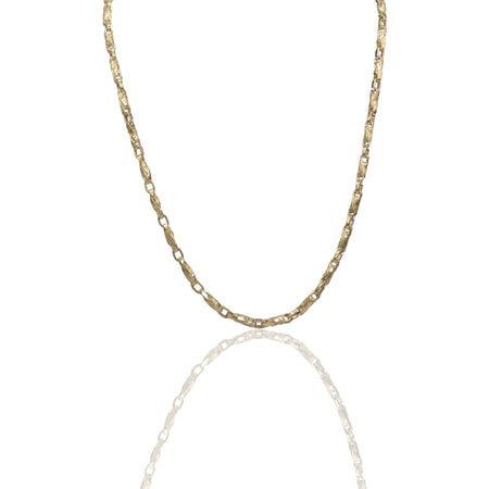 Collana Oro Giallo Oro 18 carati  Girocollo Intrecciato Con Greca  Solo Oro