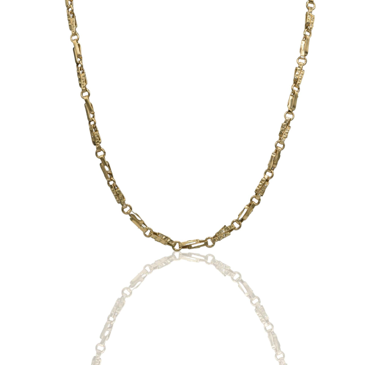 Collana Oro Giallo Oro 18 carati Girocollo maglie alternate Solo Oro