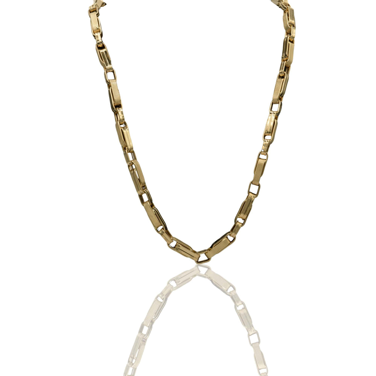 Collana Oro Giallo Oro 18 carati Girocollo Catena Alternata Solo Oro