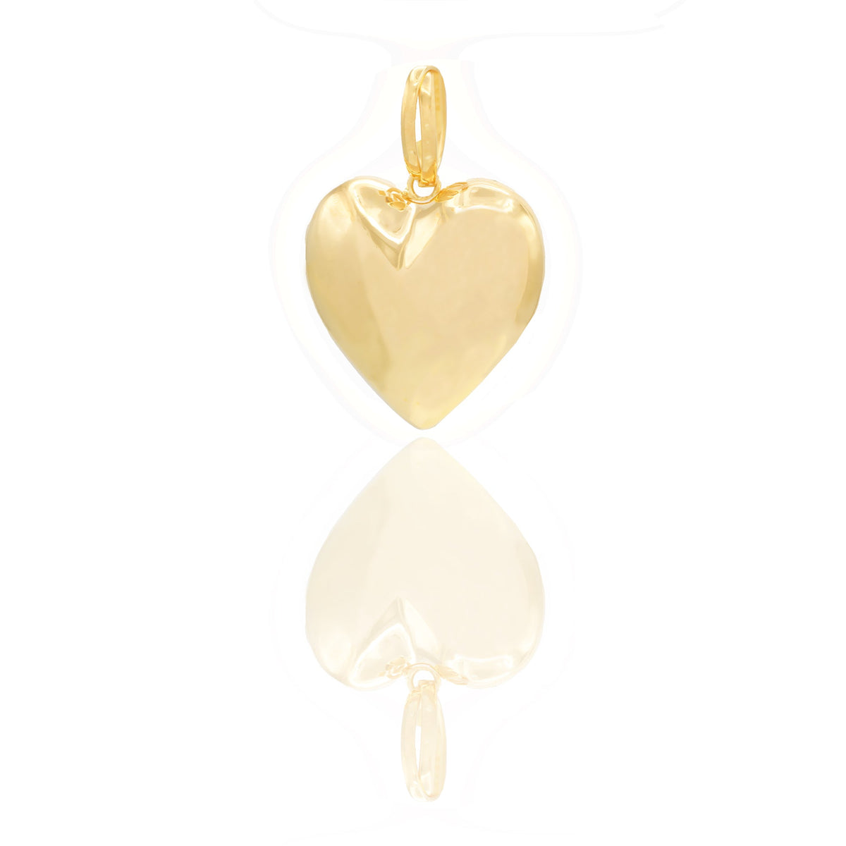 Ciondoli Oro Giallo Oro 18 carati Cuore elettroformato Solo Oro 4,5cm x 3cm spessore 18mm
