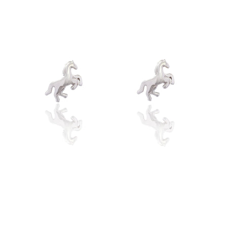 Orecchini Oro Bianco Oro 18 carati CAVALLO A LOBO