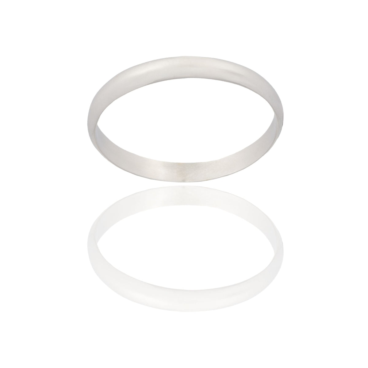 Anello Oro Bianco Oro 18 carati FERMANELLO LISCIO  Solo Oro MIS. DALL' 8 AL 30