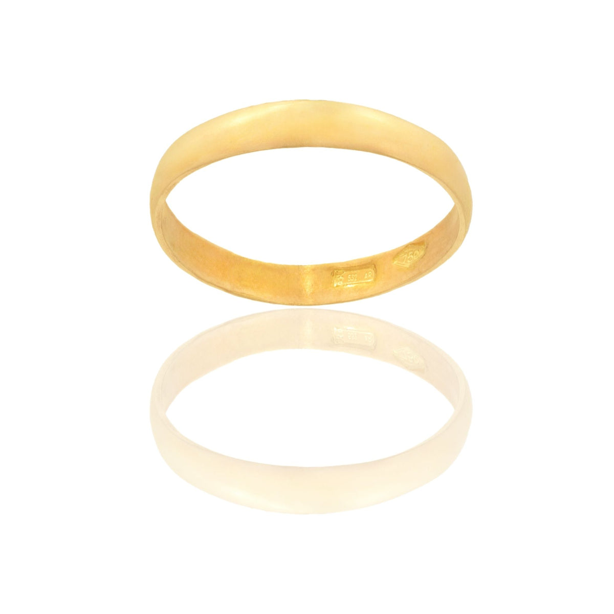 Anello Oro Giallo Oro 18 carati FERMANELLO LISCIO  Solo Oro MIS. DALL' 8 AL 30