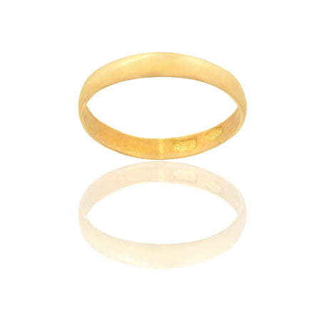 Anello Oro Giallo Oro 18 carati FERMANELLO LISCIO  Solo Oro MIS. DALL' 8 AL 30
