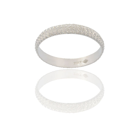 Anello Oro Bianco Oro 18 carati NEVE Solo Oro MIS. DALL' 8 AL 30