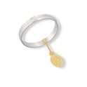 Anello  in oro BIANCO Oro 18 carati MARGHERITA AF295 Solo Oro spessore gambo 3 Gr. 1,9
