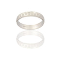 Anello  in oro BIANCO Oro 18 carati Fedina Greca Solo Oro spessore gambo 3,9 Gr. 3