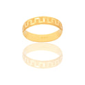 Anello  in oro GIALLO Oro 18 carati Fedina Greca Solo Oro spessore gambo 3,8 Gr. 3