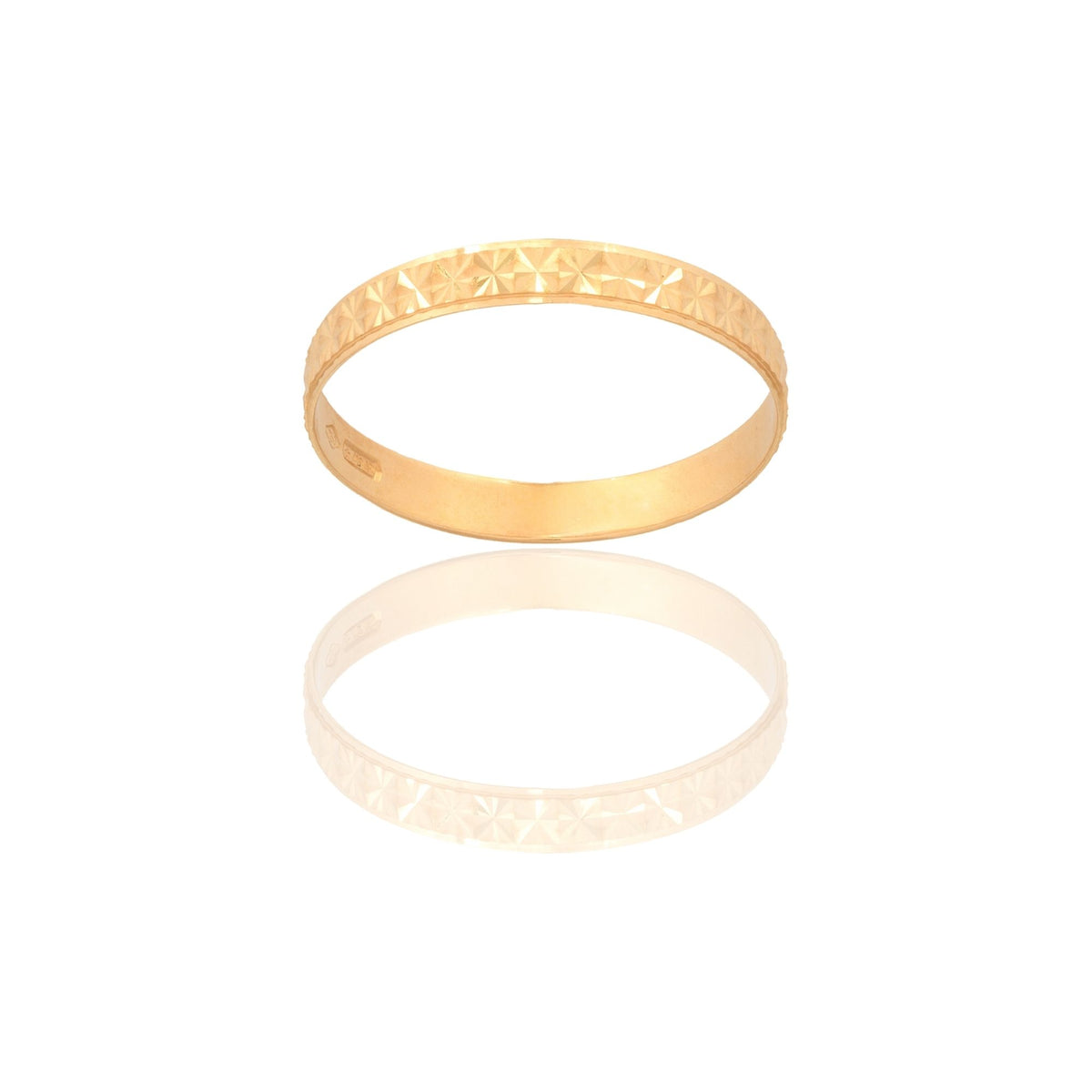 Anello  in oro GIALLO Oro 18 carati Fedina Neve Solo Oro spessore gambo 2,6 Gr. 1