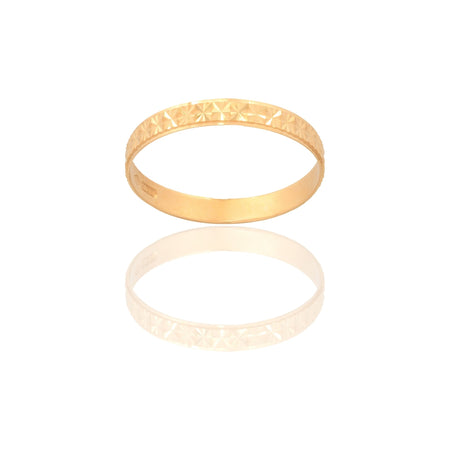 Anello  in oro GIALLO Oro 18 carati Fedina Neve Solo Oro spessore gambo 2,6 Gr. 1