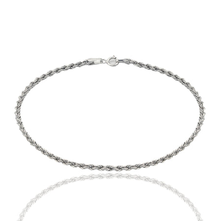 Bracciale Oro Bianco Oro 18 carati Laser 040 Solo Oro 20 cm