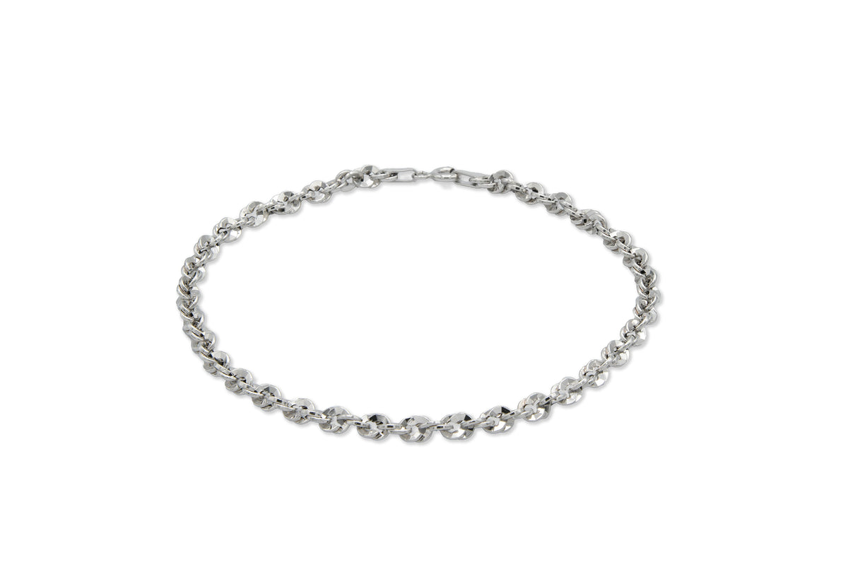 Bracciale Oro Bianco Oro 18 carati Iride 050 Solo Oro cm. 22