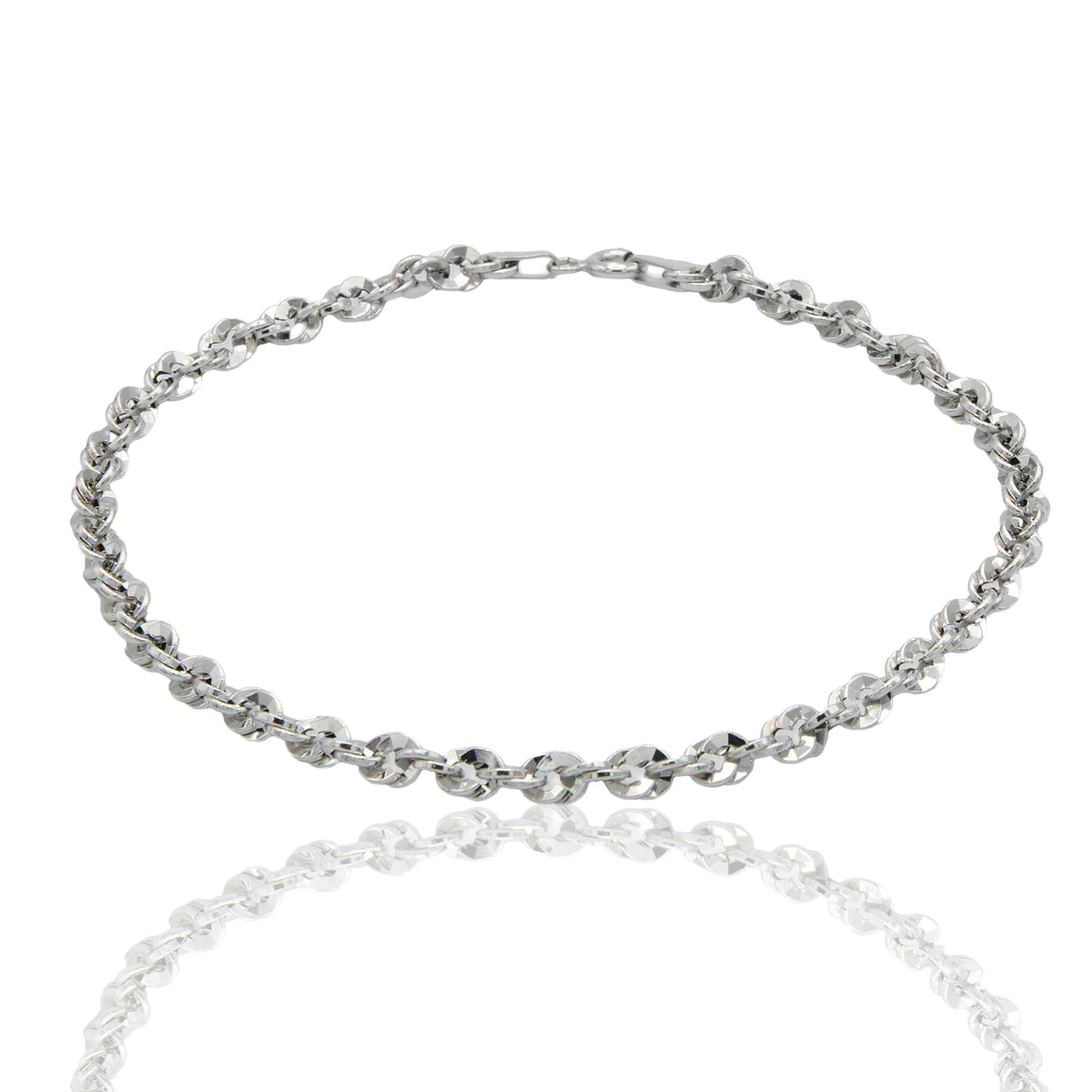 Bracciale Oro Bianco Oro 18 carati Iride 050 Solo Oro cm. 19