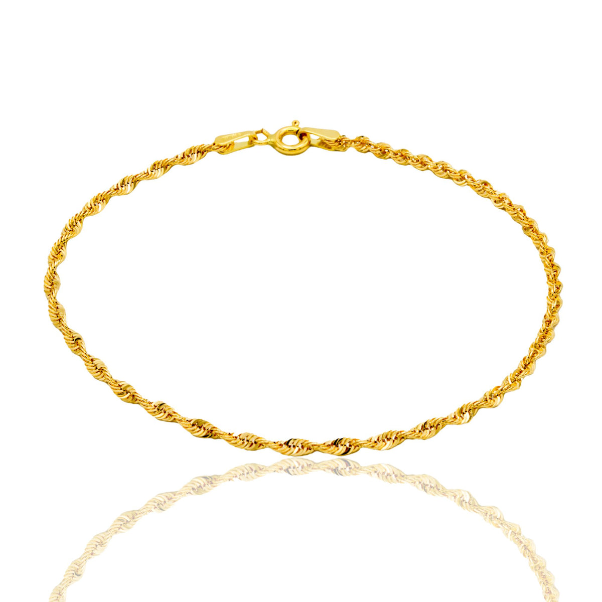 Bracciale Oro Giallo Oro 18 carati America Micro Solo Oro cm. 18