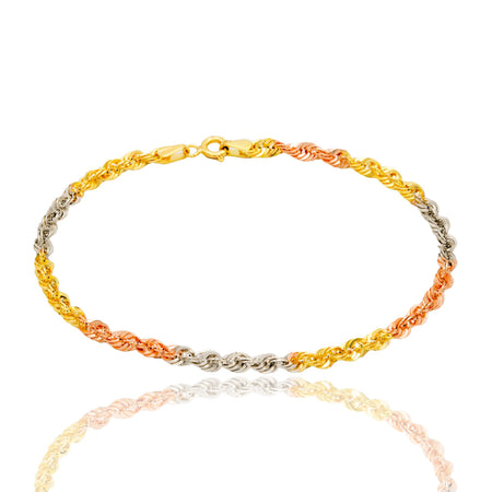 Bracciale Oro Bianco, Oro Giallo, Oro Rosa Oro 18 carati America 060 Solo Oro cm. 20