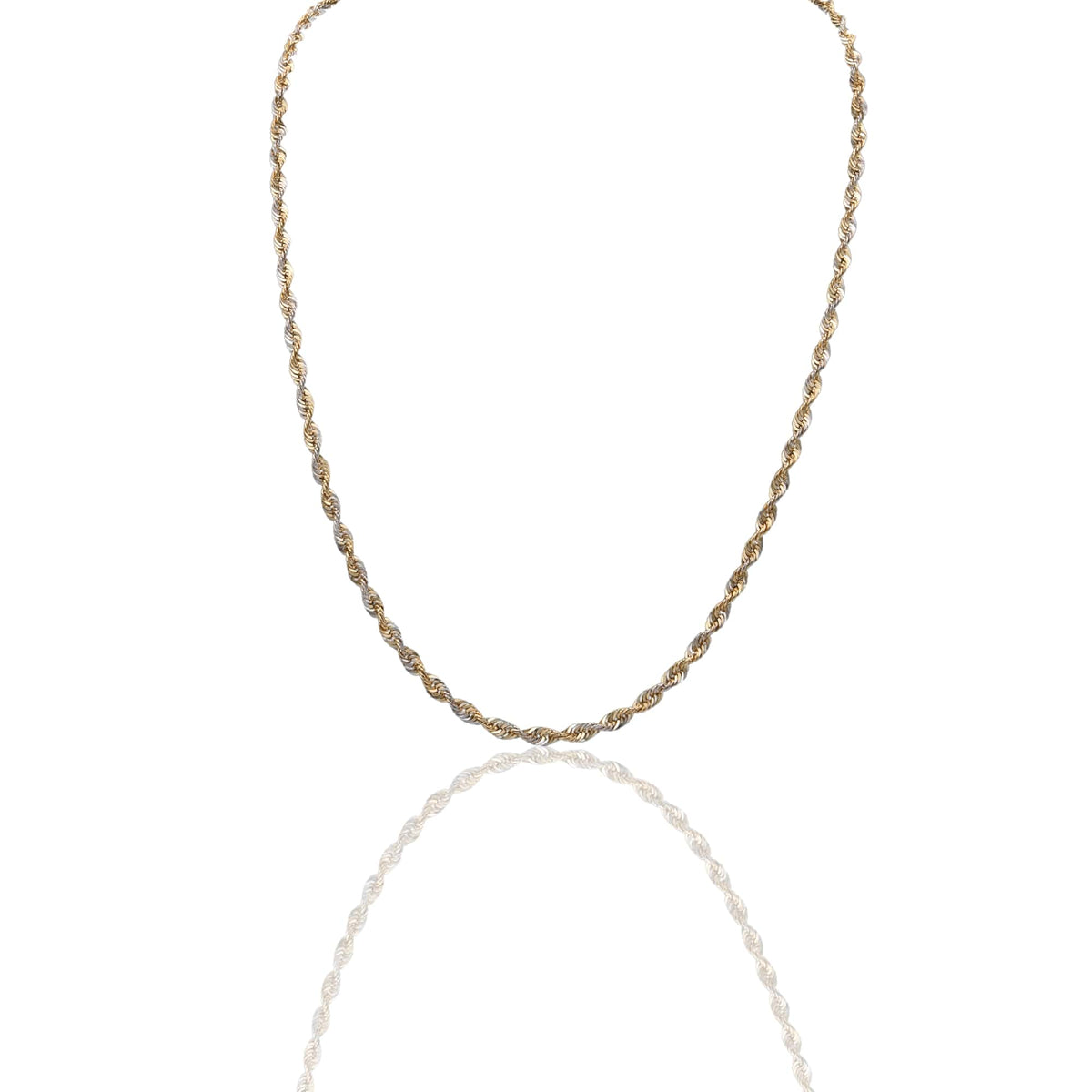 Collana Oro Giallo Oro Bianco Oro 18 carati America 060 Solo Oro