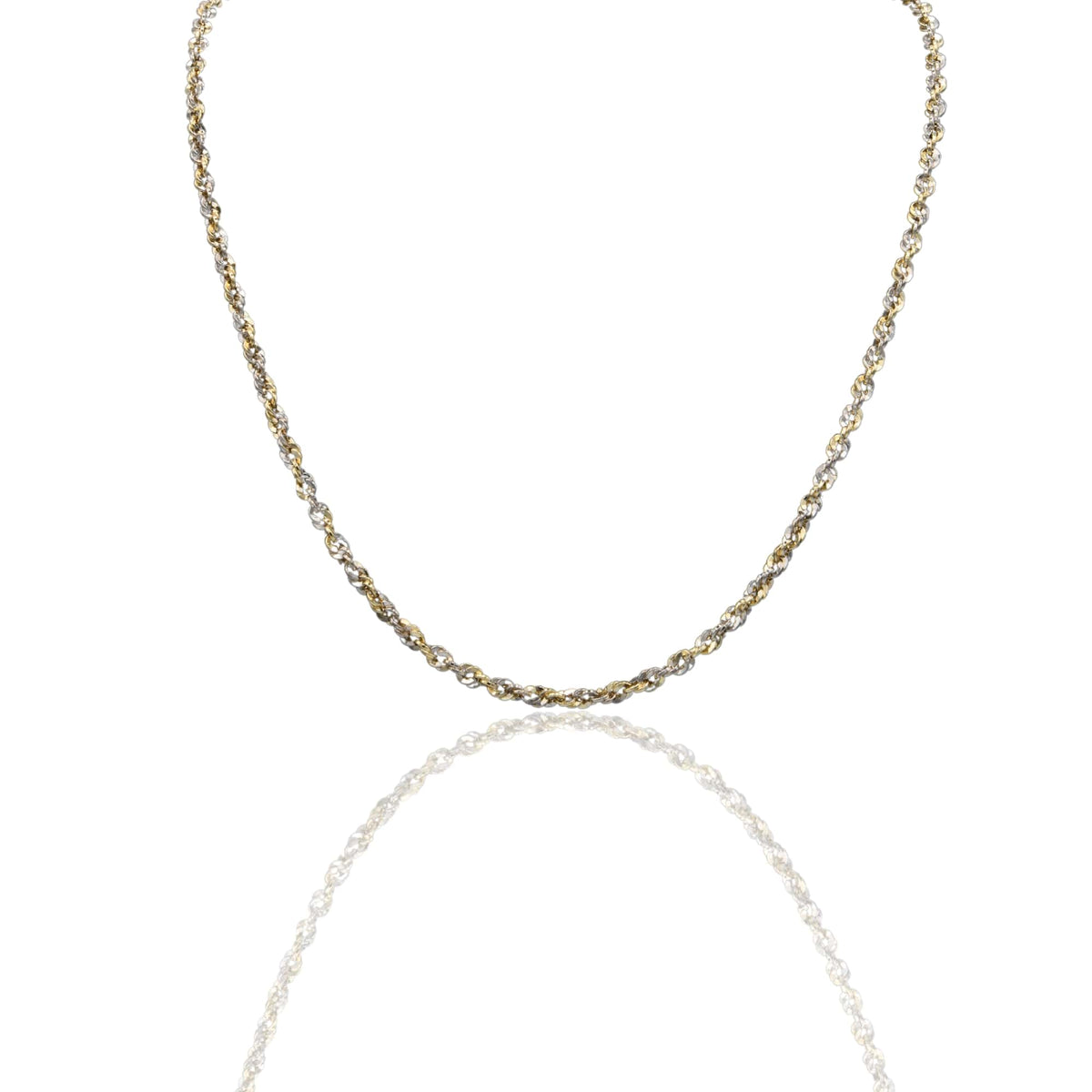 Collana Oro Giallo Oro Bianco Oro 18 carati Iride 050 Solo Oro