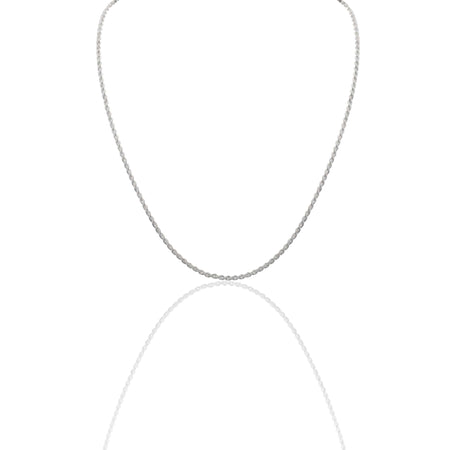 Collana Oro Bianco Oro 18 carati Laser 040 Solo Oro