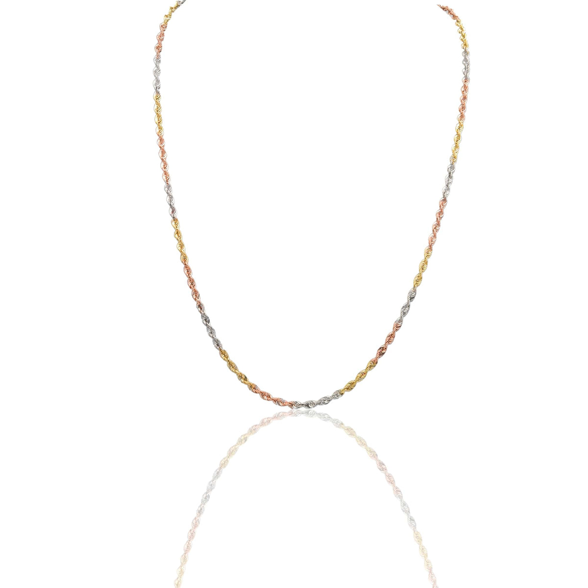 Collana Oro Giallo, Oro Bianco, Oro Rosa Oro 18 carati America 030 Solo Oro 