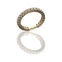 Anello Oro Giallo Oro 18 carati Veretta A Giro Solo Oro spessore gambo mm. 2,4 spessore pietre 2,9