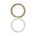 Anello Oro Giallo Oro 18 carati Veretta A Giro Solo Oro spessore gambo mm. 2,4 spessore pietre 2,9