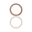 Anello Oro Rosa Oro 18 carati Veretta A Giro Solo Oro spessore gambo mm. 2,4 spessore pietre 2,8