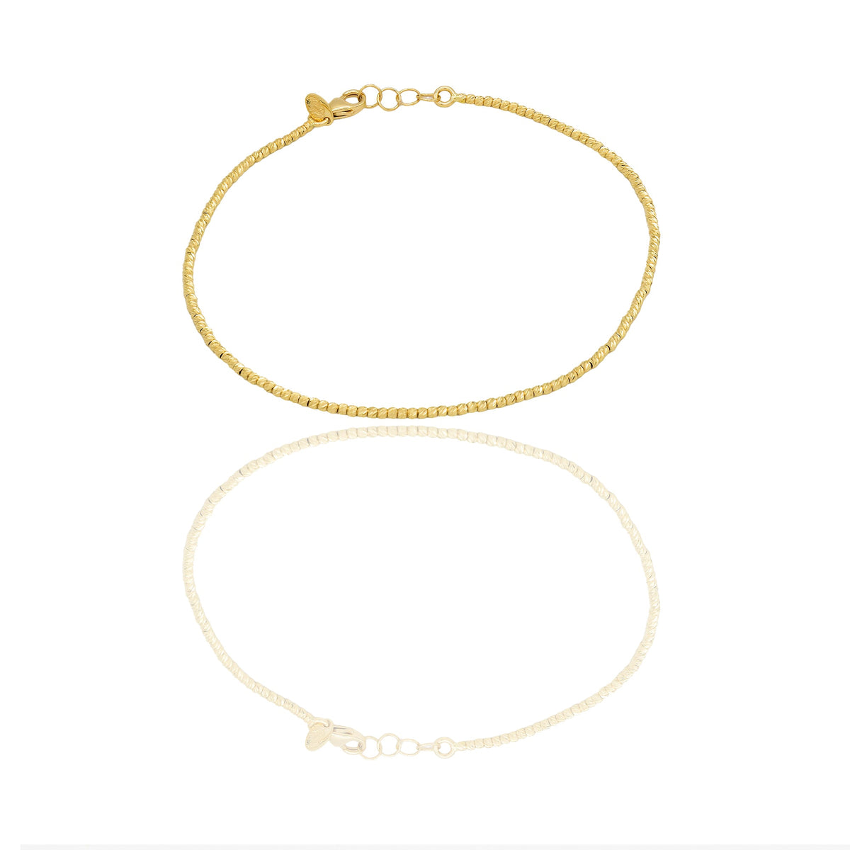 Bracciale Oro Giallo Oro 18 carati Microsfera Slash Solo Oro Lunchezza cm.19,5 sfera mm. 1,5