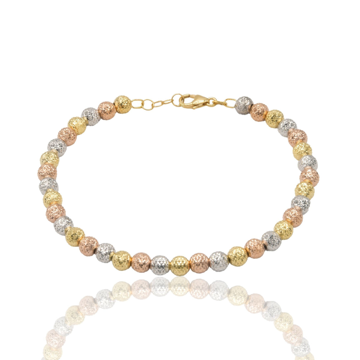 Bracciale Oro Giallo, Oro Bianco, Oro Rosa Oro 18 carati Milleluci Solo Oro Sfera 5 mm